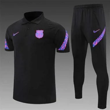 Barcelona Polo black purple-logo