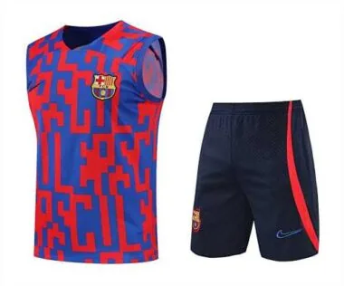 22-23 Barcelona vest training suit kit red and blue camouflage