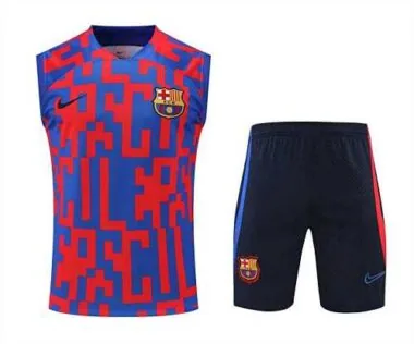 22-23 Barcelona vest training suit kit red and blue camouflage