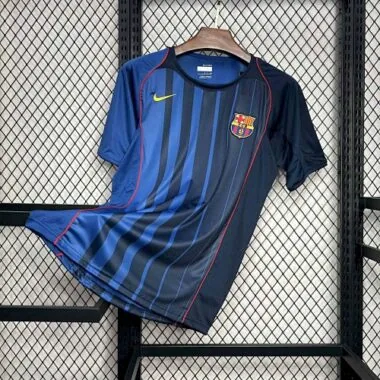 04-05 Barcelona Away Blue Kit Football AAAAJersey Yupoo