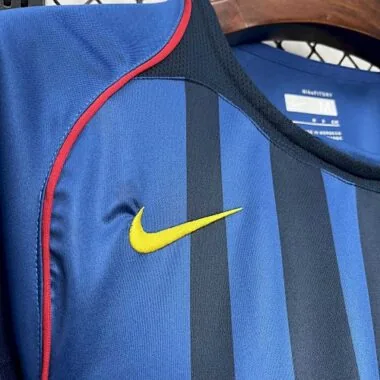04-05 Barcelona Away Blue Kit Football