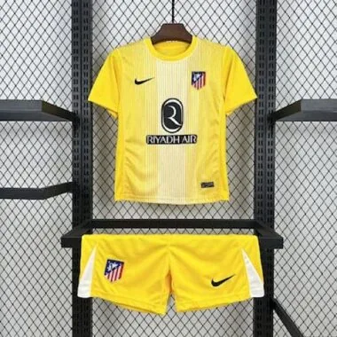 25-26 Atletico Madrid Yellow Goalkeeper Kid Kits Youth Apparels Joy AAAAJersey Supply Yupoo
