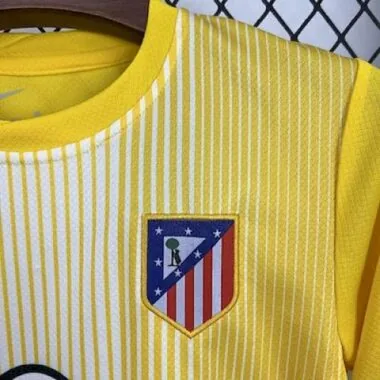 25-26 Atletico Madrid Yellow Goalkeeper Kid Kits Youth Apparels Joy