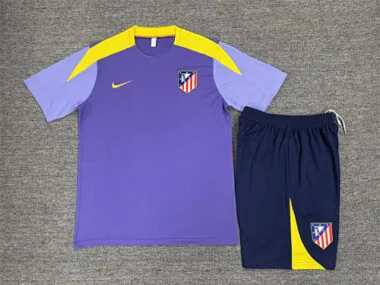 25-26 Atletico Madrid Purple Training Kids Kit Soccer