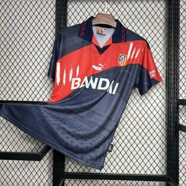 96-97 Atletico Madrid Away Retro Kit Vintage Shirt Sport