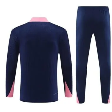 24-25 Atletico Madrid Long Sleeve Tracksuit Navy Training Suits Soccer Jerseys