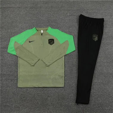 23-24 Atletico Madrid Long Sleeve Kits Zipper Training Suits Jersey