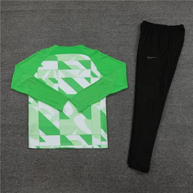 23-24 Atletico Madrid Long Sleeve Green Zipper Training Suits Jersey