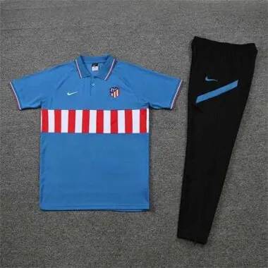 Atletico Madrid Polo sky blue with red and white