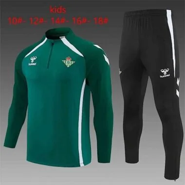 26-27 Real Betis Green tracksuit Kids Kit Soccer T-Shirt