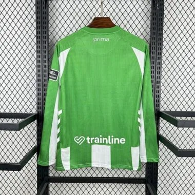 25-26 Betis Home Long Sleeves Kit Soccer T-Shirt