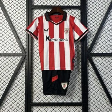25-26 Athletic Bilbao Home Kid Kits Youth Apparels Joy AAAAJersey Supply Yupoo