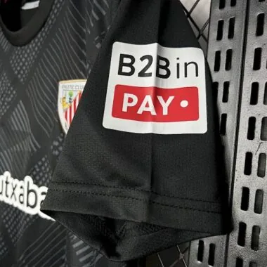24-25 Camisola preta de guarda-redes do Athletic de Bilbau Equipamentos de futebol Futebol