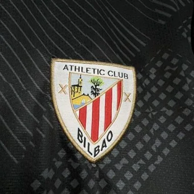 24-25 Camisola preta de guarda-redes do Athletic de Bilbau Equipamentos de futebol Futebol