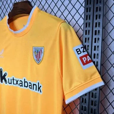 Equipamento amarelo de guarda-redes do Athletic de Bilbau, 24-25, desportivo