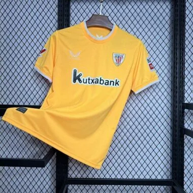 Equipamento amarelo de guarda-redes do Athletic de Bilbau, 24-25, desportivo