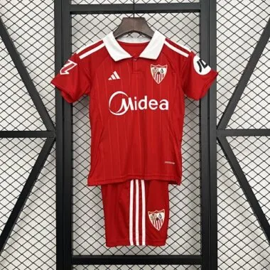 25-26 Sevilla Away Kids Kit Soccer T-Shirt AAAAJersey Supply Yupoo