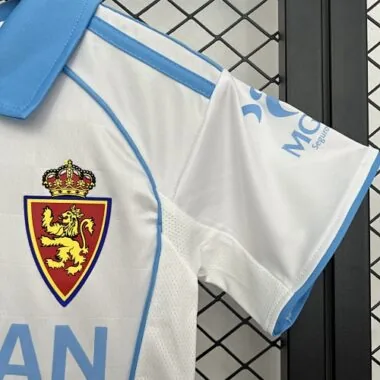 Camiseta de fútbol para niños del Zaragoza, temporada 25-26, equipación local