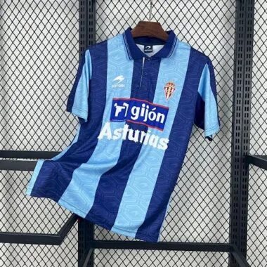 02-03 Sporting de Gijón Kit Retro Soccer T-Shirt AAAAJersey Supply Yupoo