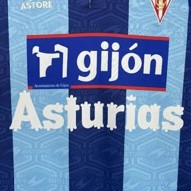 02-03 Camisola de futebol retro do Sporting de Gijón