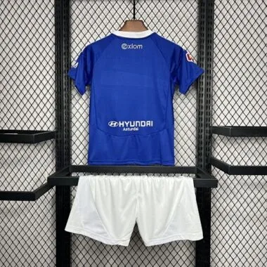 24-25 Real Oviedo Home Kid Kits Youth Apparels Football