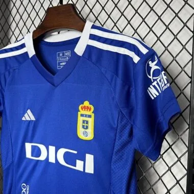 24-25 Real Oviedo Home Kid Kits Youth Apparels Football