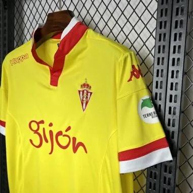 15-16 Sporting De Gijón Away Retro Kit Vintage Shirt Soccer