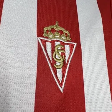 24-25 Sporting de Gijón thuisshirt Voetbaltenues Voetbal