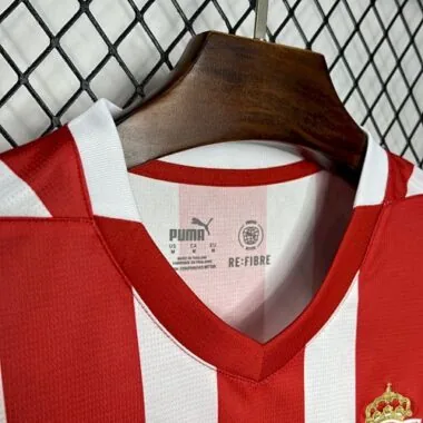 24-25 Sporting de Gijón thuisshirt Voetbaltenues Voetbal