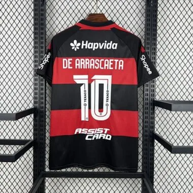 26-27 All Sponsor Flamengo Home Kit Soccer T-Shirt