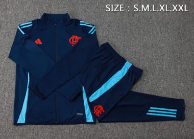 24-25 Flamengo Navy Football Tracksuit Long Jacket Suits