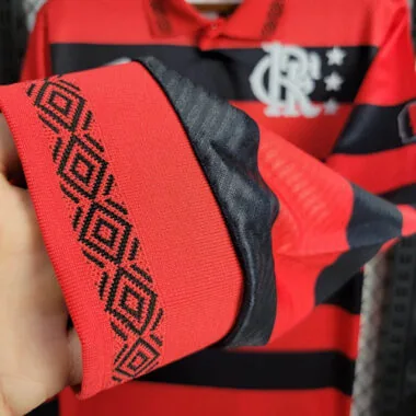 94-95 Flamengo Home Retro Kit Long Sleeve Vintage Shirt Football