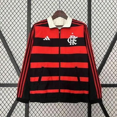 23-24 Flamengo Trench Coat Reversible Windbreaker Double-Sides Jacket Soccer