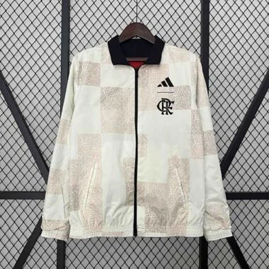 23-24 Flamengo Trench Coat Reversible Windbreaker Double-Sides Jacket Soccer