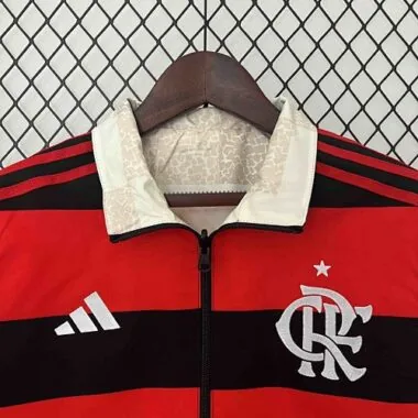 23-24 Flamengo Trench Coat Reversible Windbreaker Double-Sides Jacket Soccer
