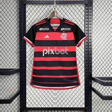 24-25 Flamengo Home Kit Woman Shirt With All Sponsor Best Jerseys Yupoo
