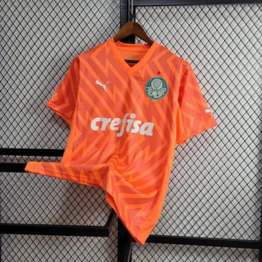 Equipamento laranja de guarda-redes do Palmeiras 24-25