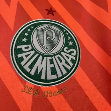 Equipamento laranja de guarda-redes do Palmeiras 24-25
