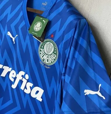 Equipamento azul do guarda-redes do Palmeiras 24-25 de futebol