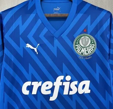 Equipamento azul do guarda-redes do Palmeiras 24-25 de futebol