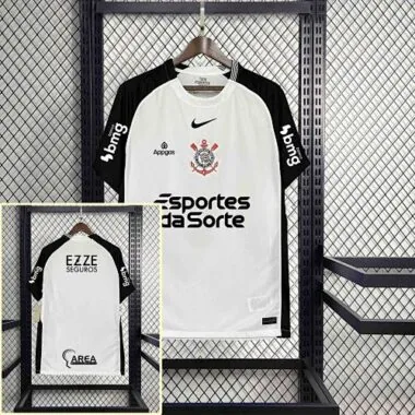 25-26 All sponsor Corinthians Home Kit Soccer AAAAJersey Yupoo