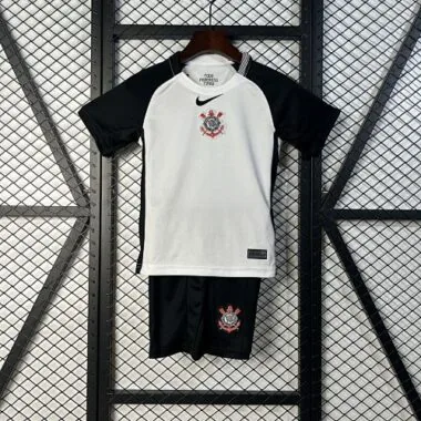25-26 Corinthians Home Kid Kits Youth Apparels Soccer AAAAJersey Yupoo