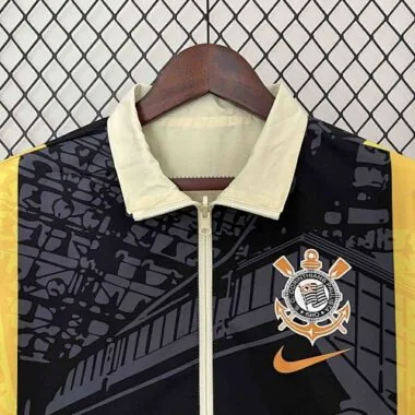 2024 Corinthians Trench Coat Reversible Windbreaker Double-Sides Jacket Soccer