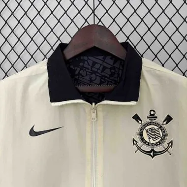 2024 Corinthians Trench Coat Reversible Windbreaker Double-Sides Jacket Soccer