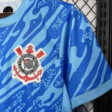 24-25 Corinthians Goalkeeper Blue Kit Soccer Unifrom