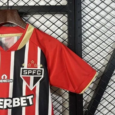 25-26 Sao Paulo Away Kid Kits Youth Apparels Soccer
