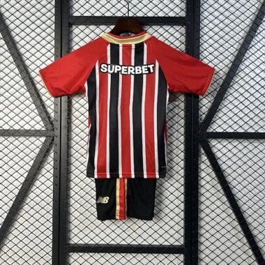 25-26 Sao Paulo Away Kid Kits Youth Apparels Soccer