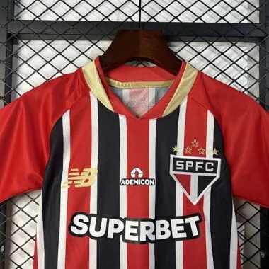 25-26 Sao Paulo Away Kid Kits Youth Apparels Soccer