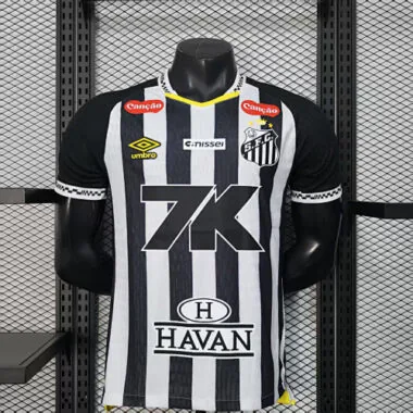 25-26 All Sponsor Santos Away Kit Player Version Soccer T-Shirt AAAAJersey Supply Yupoo