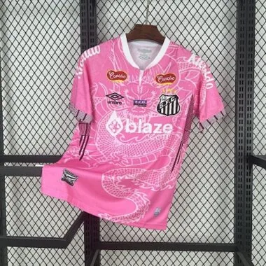 25-26 Santos Pink Dragon Pattern Kit Special Edition Soccer